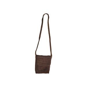Crochet Crossbody Purse Brown Boho Unbranded Cute
